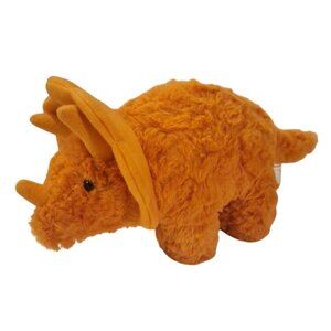 Manhattan Toy Little Jurassic Orange Triceratops Dinosaur Plush Stuffed Animal